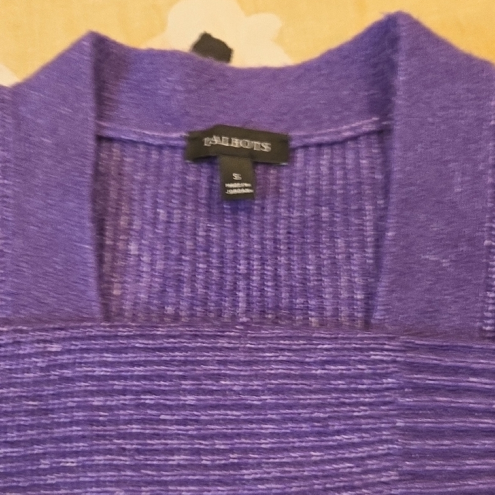Talbots Violet Ribbed Sweater - Picture 3 of 5
